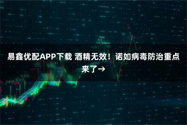 易鑫优配APP下载 酒精无效！诺如病毒防治重点来了→